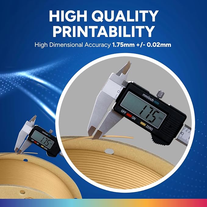 OVERTURE PLA Plus (PLA+) Filament 1.75mm, Stronger & More Durable, Professional Toughness 3D Printer Filament 1kg (2.2lbs), High Precision +/- 0.02mm, Tangle-Free (Brown)