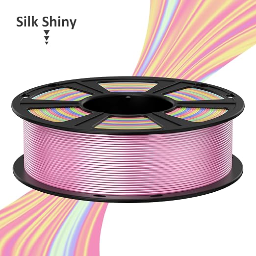 Geeetech Purple Silk PLA Filament 1.75mm for 3D Printer, Metal-Like Shiny 3D Filament 1kg (2.2lbs) 1 Spool, Dimensional Accuracy +/- 0.02 mm, Metallic Purple