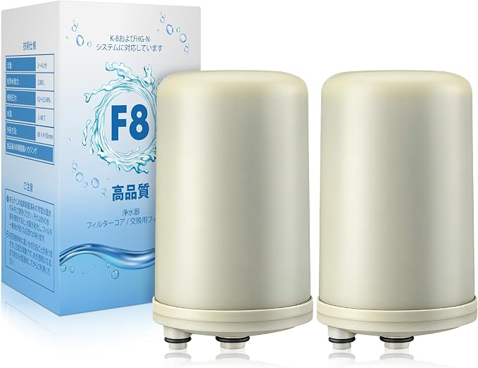 Saillong 2 Pack F8 Filter Replacement Cartridge, Compatible with HG-N Type Water Ionizer, Compatible with Enagic Kangen LeveLuk SD501, JrIV, K8 (Not Original Type Before 2010)