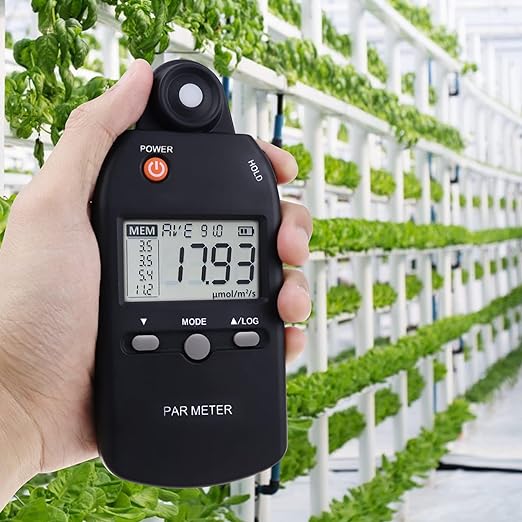 Quantum PAR Meter Full-Spectrum High Precision PPFD Tester for Photosynthetic Activity of Indoor and Outdoor Plants 400-700nm Light Lux Tester