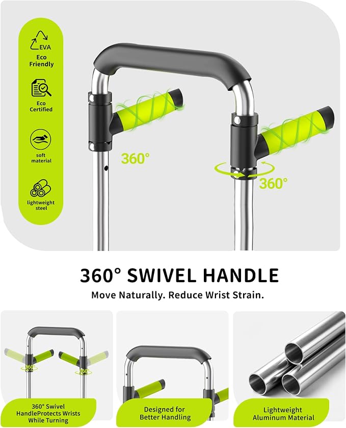 Leeyoung Folding Hand Truck and Dolly,309 lb Capacity Aluminum Portable Cart with Telescoping Handle and PP+EVA Wheels