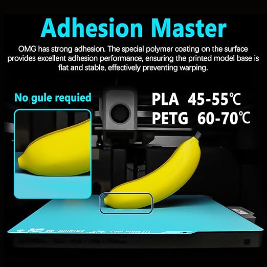 Upgraded Build Plate with QR Code Smooth Cool Plate for Bambu lab Printing Platform, Glacier Plate 257x257mm Excellent Adhesion heatingbed for Bambus P2S/P1P/P1S/A1/X1E/X1/X2D 3D Printer Accessories