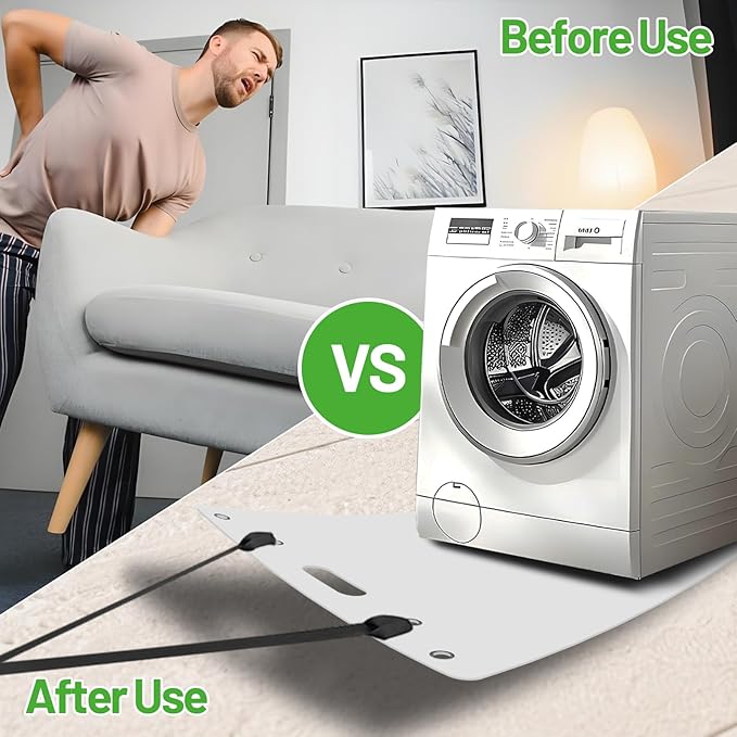 Large Appliance Slider with Pull Strap,Furniture Moving Sliders for Floor Protection Premium Moving Mat for Tile Carpet and Hardwood Floor