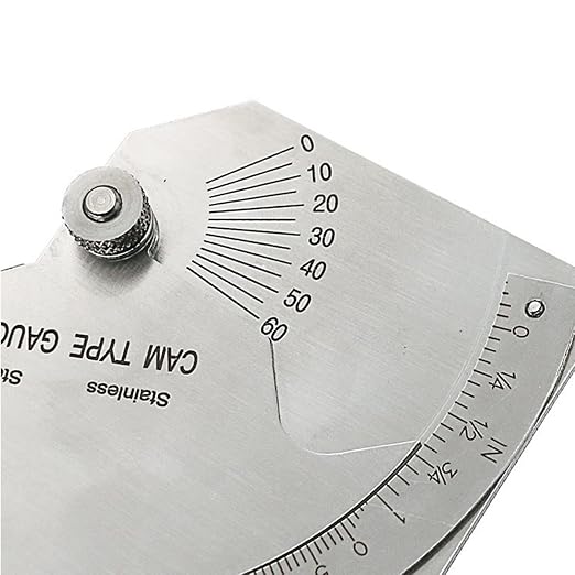 Welding Gauge Stainless Steel 0-60mm Cam Type Gauge with Bag Imperial Metric Measurement