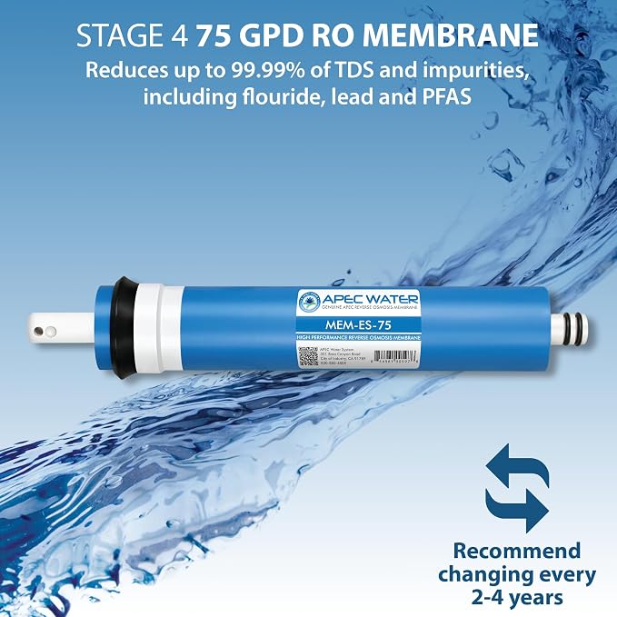APEC MEM-ES-75 75 GPD Membrane Replacement Filter for Reverse Osmosis System