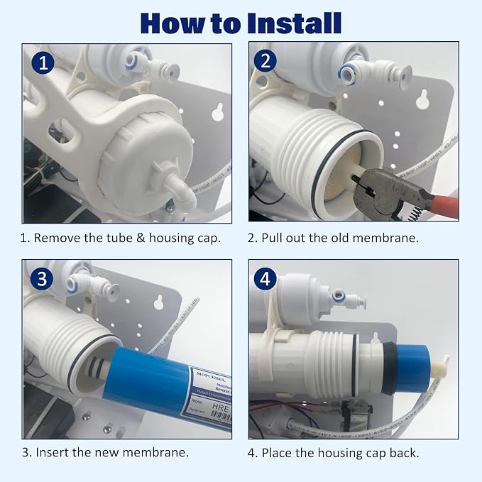75 GPD RO Membrane Filter Replacement, Reverse Osmosis Membranes, Compatible for iSpring RCC7 / RCC7AK / RCC7P / RCC7P-AK / RCC7D / RCC7U, APEC ROES-UV75-SS/ROES-UV75 / ROES-PH75 (1 Pack)