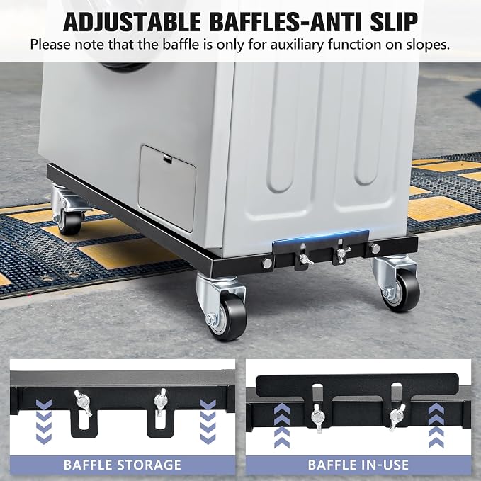 KEDSUM Industrial Mover Dolly 2200LBS × 2Pack, Sturdy Steel Frame Heavy Duty Appliance Dolly, 31 in. x 17 in for Building Material Handling & Moving Heavy Furniture with Ease