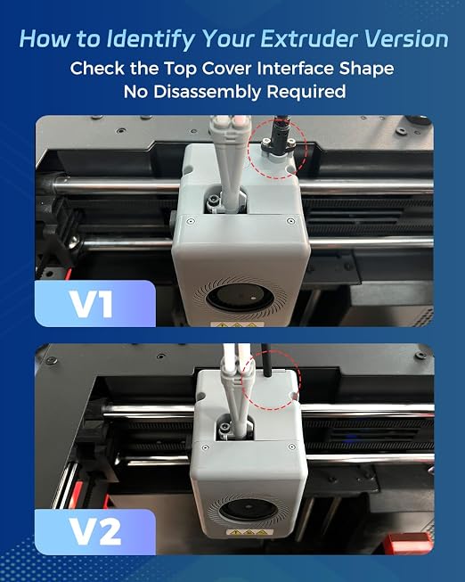 FLASHFORGE AD5X Extruder, Entire Extruder Assembly, with 0.4mm High Flow 32mm³/s Hotend Kit, High-Speed 3D Printer Part (Extruder V2)