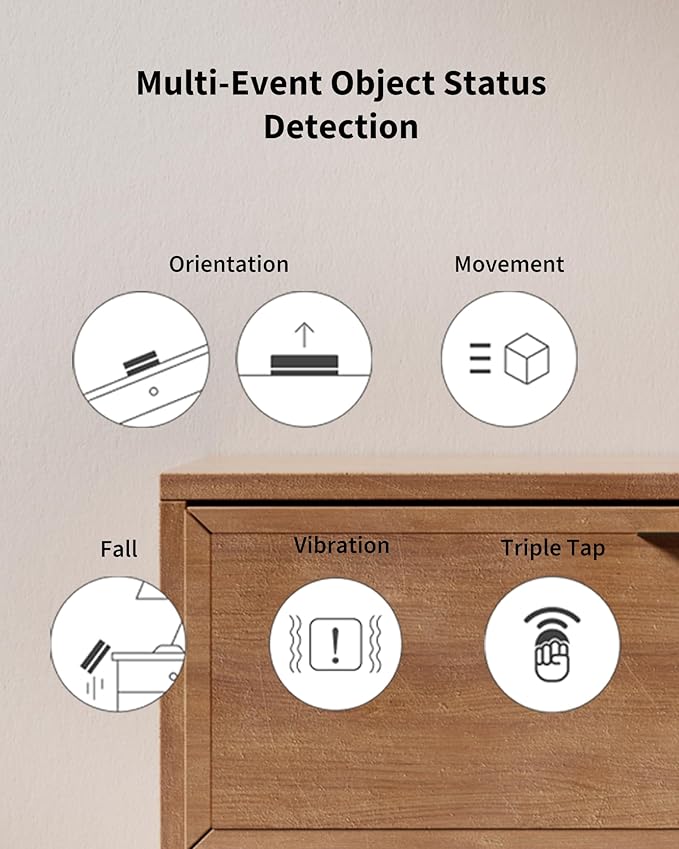Aqara Multi-State Sensor P100, Thread/Zigbee Door and Window & Vibration Sensor, Open/Close or Object Monitoring, 10-Level Sensitivity, Supports Apple Home, Home Assistant, Alexa, Black