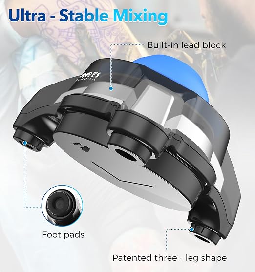 FOUR E'S SCIENTIFIC Vortex Mixer 5600rpm, Paint Shaker Touch Function, Lab Mini Vortex Mixer with an Extra Silicone Cap for Acrylic Miniature Hobby Model Paints Nail Polish Ink