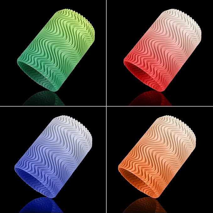 AMOLEN 3D Printer Filament Bundle, Temp Change PLA Filament 1.75mm Bundle,Color Change with Temperature Filament Sets, 3D Printing Filament +/- 0.02mm, Green/Blue/Red/Orange, 200g X 4
