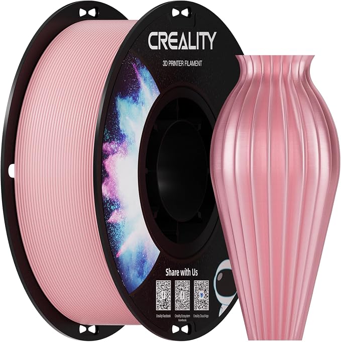 Creality PETG 3D Printing Filament 1.75mm, Excellent Toughness High Precision, Odorless Non-Toxic Moistureproof, 1 kg(2.2 lbs) for Most FDM 3D Printers (Pink)
