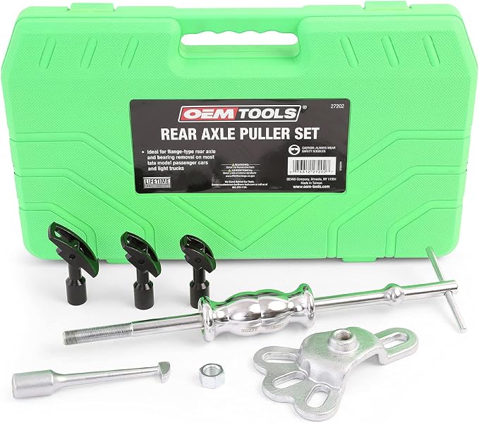 OEMTOOLS 27202 Rear Axle Puller Set | Pull Rear Axle & Bearing for Axle Replacement & Repair | Slide-Hammer Powered for Extra Pull, Works When Other Tools Don’t | Includes Instructions & Carrying Case