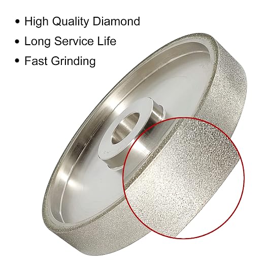 CBN Grinding Wheel 6" Dia x 1" Wide, 1 inch Arbor, Sharpen High Speed Steel Cutting Tools, Grit #180