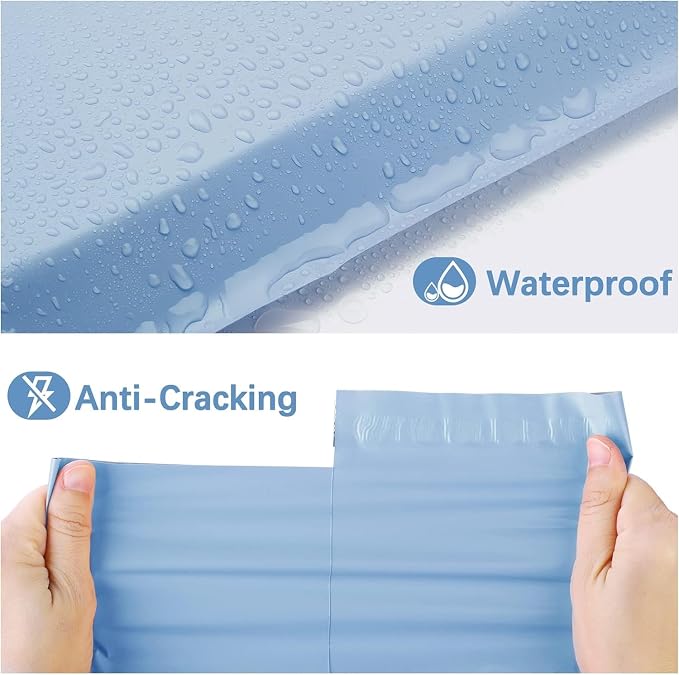 Metronic Poly Mailers 12X15.5 500Pack, Strong Adhesive Shipping Envelopes for Clothing, Waterproof Shipping Bags for Small Businesses, Flexible Mailers Poly Bags,Packages Bags Blue