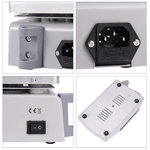 Slendor Magnetic Stirrer Hot Plate Mixer 1000ml Stirring Capacity 5 x 5 inch Max 520°F Hotplate and 100-2000 RPM Stirrer, Stirring Bar & Support Stand Included