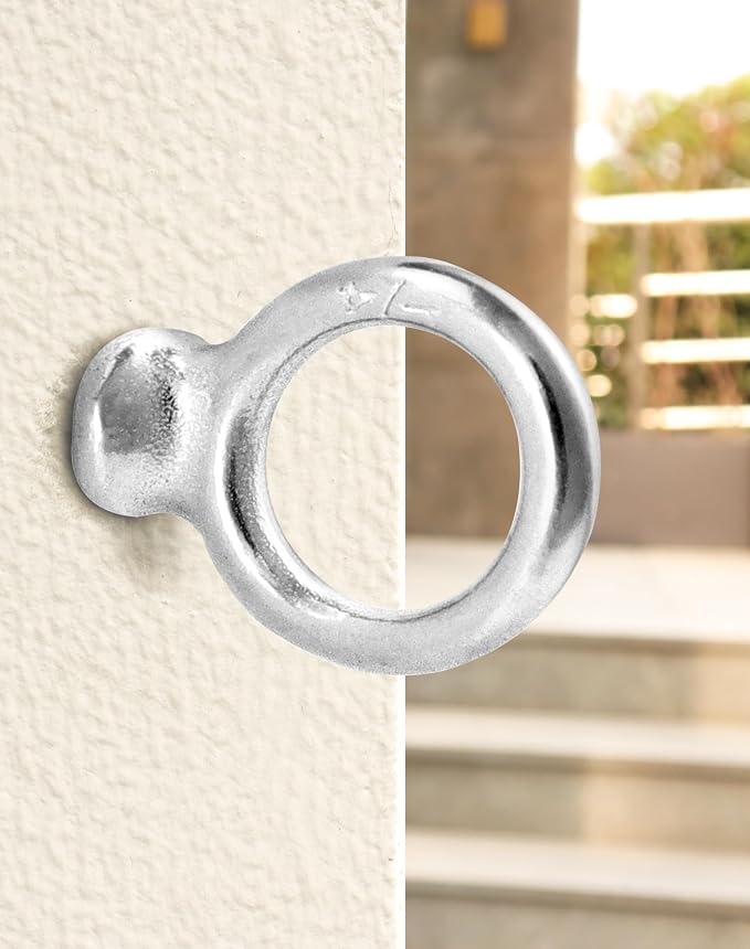 QWORK Eye Bolt, 50 Pack 1/4"-20 x 1 Marine Grade Stainless Steel Lifting Ring Threaded Eyebolt Machinery Shoulder Eyebolts