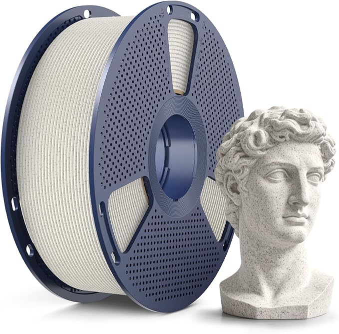 SUNLU Marble PLA Filament 1.75mm, Realistic Stone Veining & Matte Finish, 3D Printer Filament PLA Marble Texture, Ideal for Architectural Models and Decor, 1kg Spool, Chestnut Brown