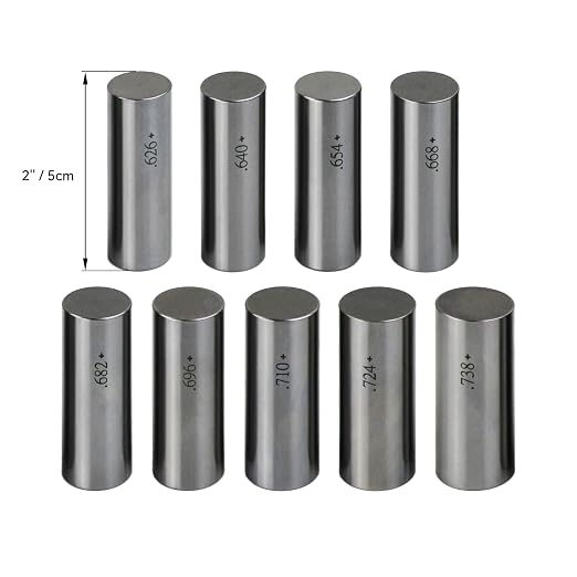 HFS(R) Pin Gage Set M4 Plus Steel Gauge with Storage Case for Carpenters and Home Improvement 125 PCS 0.626-0.750"