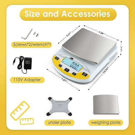 CGOLDENWALL High Precision Lab Scale Laboratory Analytical Electronic Balance Digital Precision Scale Pharmacy Jewelry Scale 110V Calibrated(2000g, 0.01g)