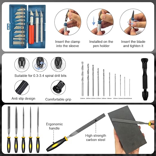 221Pcs 3D Printer Tool Kit, 3D Printer Accessories Bring Tool Box Includes Deburring Tool, Suitable for 3D Printing Disassembly, Cleaning and Precision Machining Toolboxes