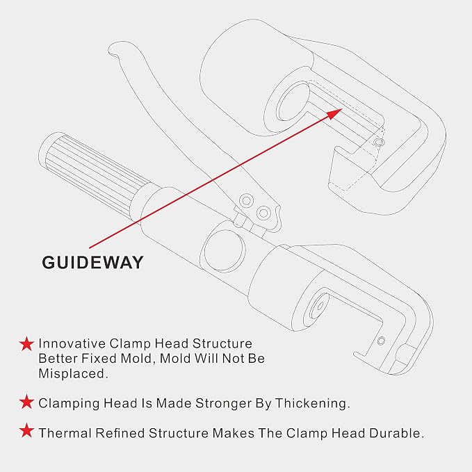 AMZCNC Hand Operated Hydraulic Crimping Hydraulic Cable Lug Crimper 8 US TON 12 AWG to 00 (2/0) Electrical Terminal Cable Wire Tool Kit with 9 Die