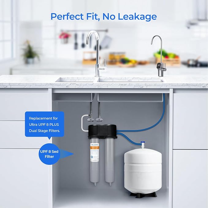 11 Plus/UPF 8 Sediment Replacement Filter, Compatible with DuPure 11 Plus Sediment Filter & Platinum Pure Plus 2-Stage Filtration System Pre-Filter, 2-Pack