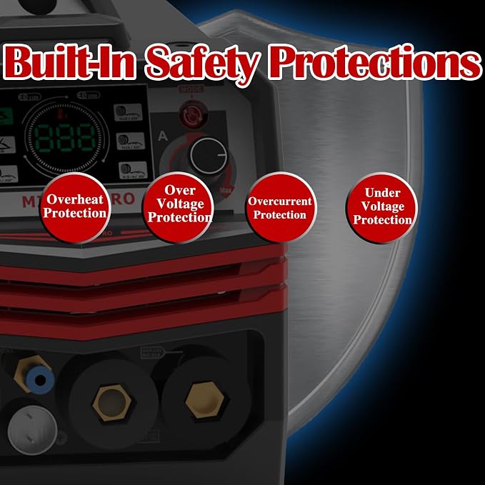 Aluminum MIG Welder with Pulse, 150A 110/220V Dual Voltage Welding Machine, 5 in 1 Aluminum MIG/Gas MIG/Gasless Flux Core MIG/Lift TIG/Stick Multiprocess Welder Machine, IGBT Inverter Welder