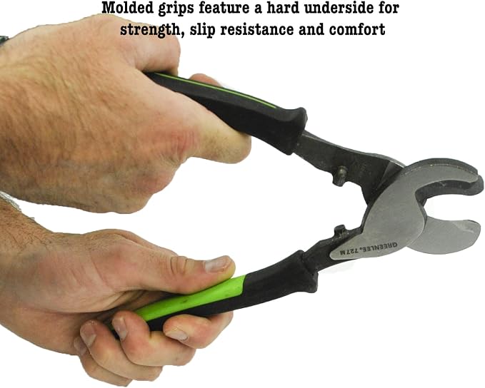 Greenlee 727M Cable Cutter With Cushion Grip Handles, 9-1/4"