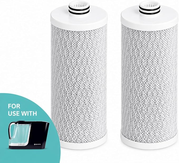 Aquasana Clean Water Machine Replacement Filter Cartridges - Removes Up To 96% of Chlorine & 99% of 77 Contaminants - 2 Count - AQ-CWM-R-D