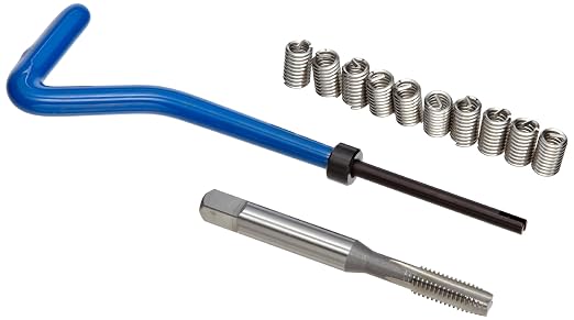 E-Z Lok EK20720 Helical Threaded Insert Kit, 304 Stainless Steel, #12-24 Thread Size, 0.432" Installed Length (Pack of 10)