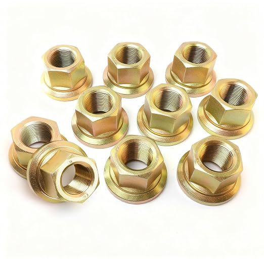 10PCS M22x1.5 Truck Wheel Nut, Hex:33mm, 30.48 mm Length, Fit for Heavy Duty Truck, Aluminum or Steel Wheels Installed on Semi Trucks