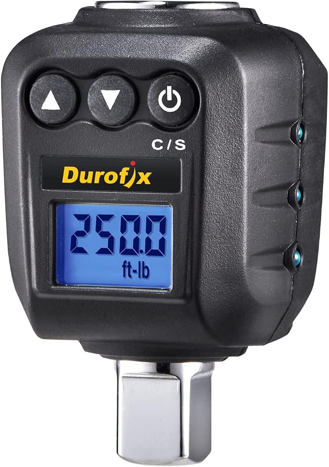 Durofix RM602-4A (25 to 250 ft-lbs.) Digital Torque Adapter with Buzzer and LED Flash Notification – ISO 6789 Standards with Certificate of Calibration
