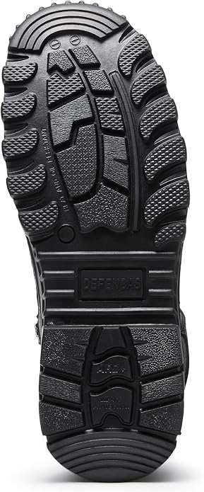 Men’s 6” & 8” Composite Toe Work Boots, Electrical Hazard Safety Boots for Men, Full-Grain Leather Construction Boots, Slip Resistant Rubber Outsole, Removable Memory Foam PU Insole