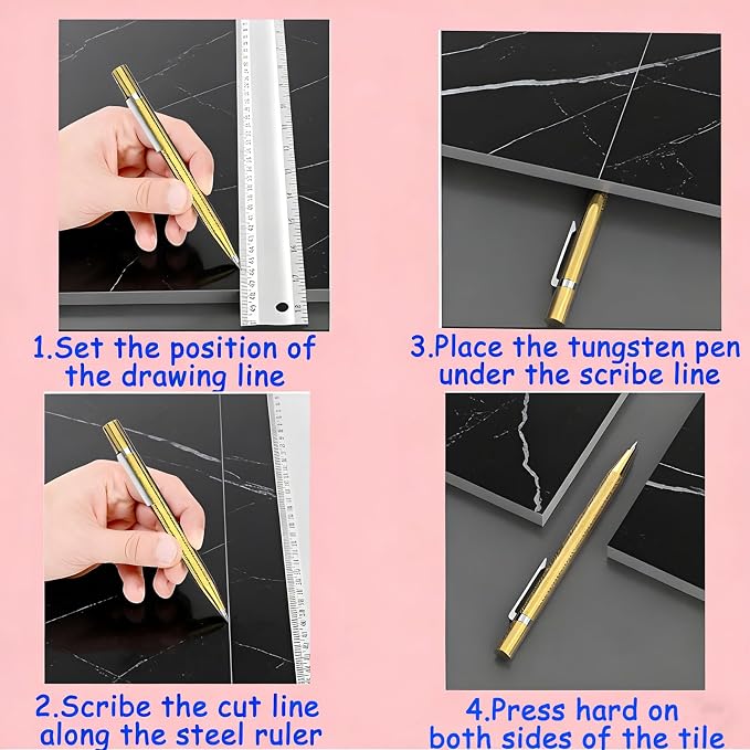 Glass Cutting Tool Set Kit, Wheeled Glass Tile Nippers,Glass Running Pliers,Breaking Pliers, Oil Feed Glass Cutter Set with Leather Zipper Bag for Stained Glass, Tiles, Mosaic, Mirrors,Bottle, Fusing