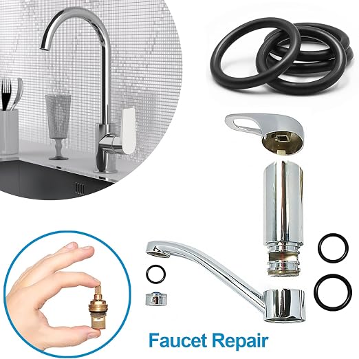 ZDBB 24 Size Rubber O Ring Set,1120 Pcs Black Small O Rings Assortment Kits,Assorted Metric Sealing Washer for Auto Plumbing Faucet Water Air or Gas Repair