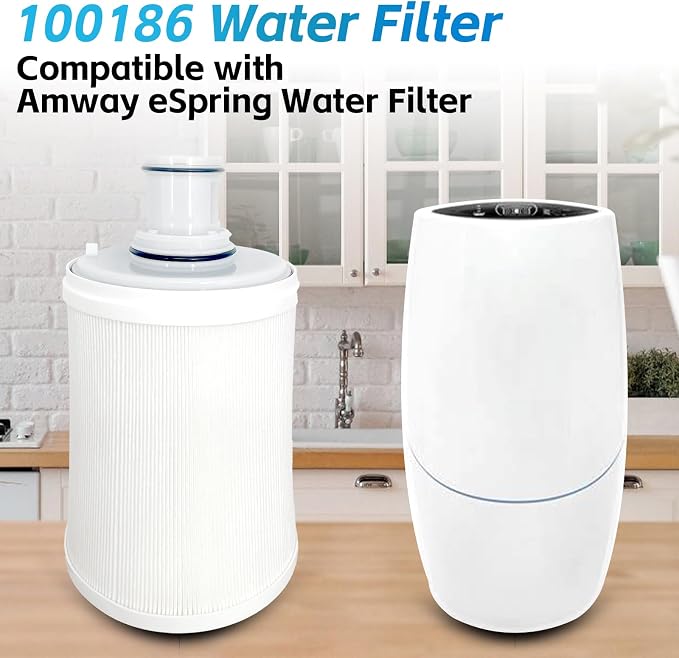 100186 Water Filter Replacement Compatible with Amway eSpring Water Filter Removes Odors & Chlorine, Retains Calcium & Magnesium, Comes With Instruction Manual, Lasts 1 Year or 1320Gal (5000L) Water