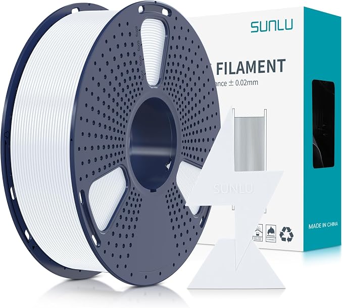 SUNLU High Speed PLA Filament 1.75mm, 1KG White | 30mm/s - 600mm/s Print Range, High Speed 3D Printer Filament, Fast Printing, Neatly Wound, Dimensional Accuracy +/- 0.02mm