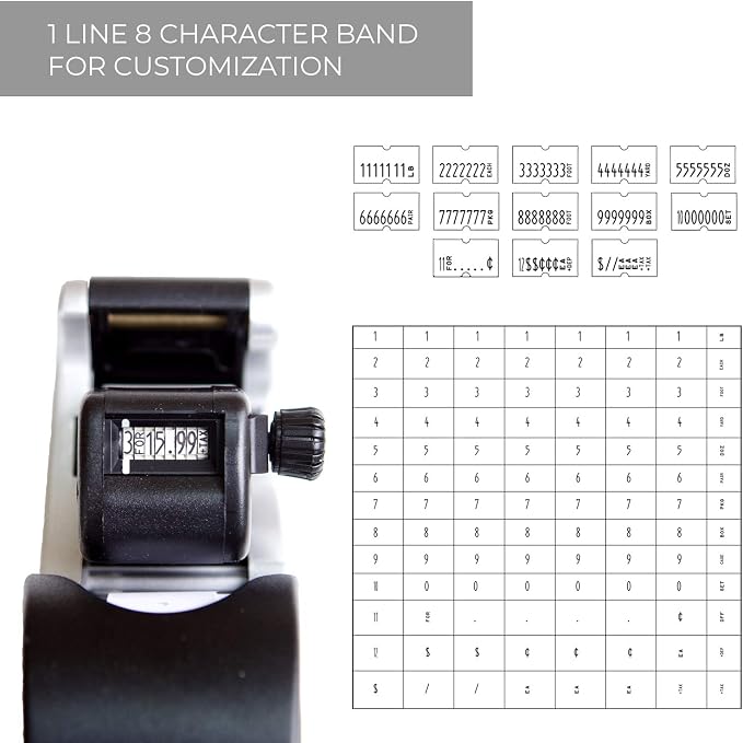 SBLabeler One Line Pricing Gun, Labels, Inker, Label Peeler / 8-Digit Pricing Gun