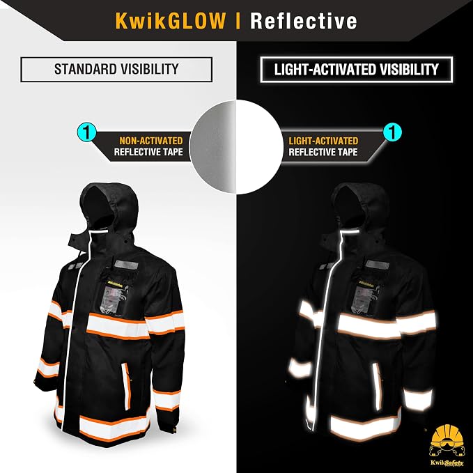 KwikSafety - Charlotte, NC - TORRENT Rain Jacket & Trench Coat ANSI OSHA Class 3 High Visibility Jacket Hi Vis Rain Gear