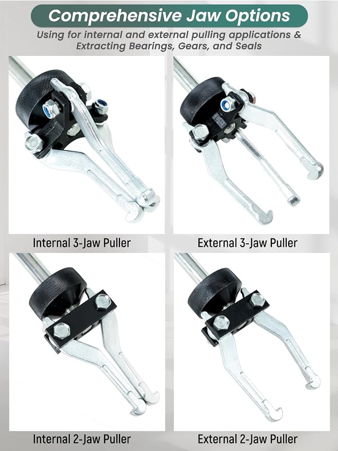 Slide Hammer 17PCS Axle Front Rear Wheel Bearing Dent Hub Gear Puller Remover Set Slide Hammer Puller Set