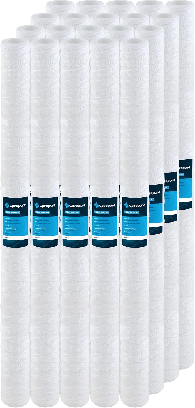 SpiroPure 40x2.5 30 Micron Sediment Water Filter Cartridge SWC-25-4030 (20)