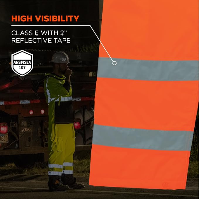 Ergodyne mens Hi-vis Class E Hi Vis Thermal Pants, Orange, Medium US