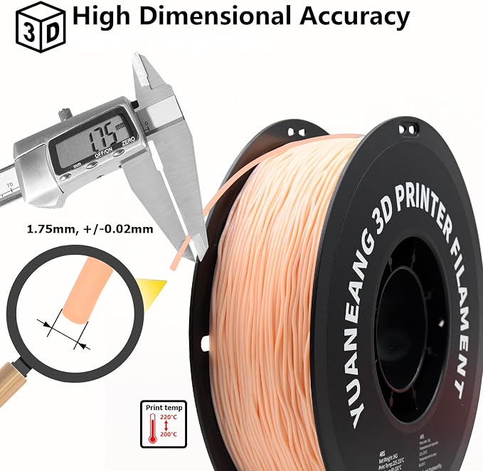 TPU 3D Printer Filament 1.75mm Skin Color, 1kg Spool, Flexible & Durable TPU Material (Shore 95A), High Elasticity, Impact-Resistant, Wear-Resistant, ±0.03mm Precision, Ideal for Grips