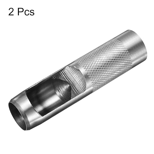 HARFINGTON 2pcs Leather Round Hole Punch, 23mm Hollow Hole Puncher Cutter Carbon Steel Circle Hole Punching Cutting Tool for Belt/DIY Leather Craft