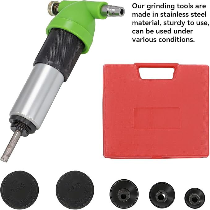 Universal Valve Grinding Tool, Air Engine Valve Grinder Pneumatic Engine Valve Lapping Grinding Tool Kit for Automobile Repairing