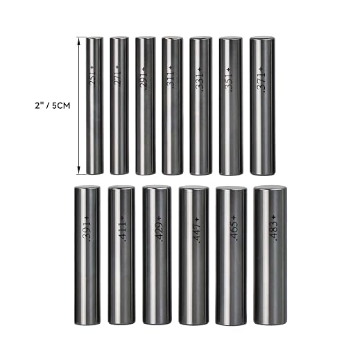 HFS(R) Pin Gage Set M2 Plus Steel Gauge with Storage Case for Carpenters and Home Improvement 250 PCS 0.251-0.500"