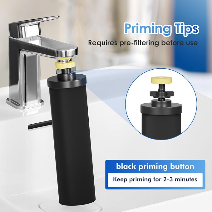 Black Purification Elements, Replacement for ProOne® and Berlkey® Big+ Gravity Water Filters System, NSF/ANSI 42&372 Certified Replacement Filter Elements, 0.01 Micron Filtration (2 Pack)