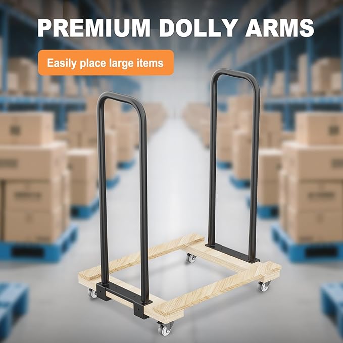 Cart Handle Dolly Converter 12.8 Inch Width x 28 Inch Height Multifunctional Converter Arms 500LBS Capacity Panel Dolly Handling Equippment， Mattress Mover