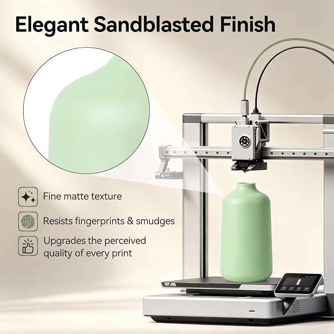 Kingroon Matte PLA Filament 1.75mm 3D Printer Filament Matte Green 1kg Dimensional Accuracy +/- 0.02 mm